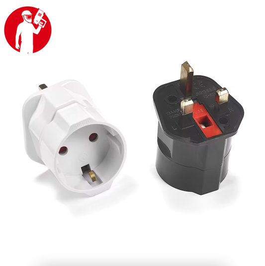 JustFixStore™ Universal plug adapter from EU plug to UK